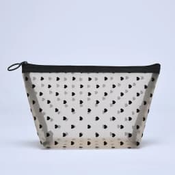 Nylon Mesh Cosmetic Bag Zipper Heart Shaped Toiletry Organizer Makeup Bags Multifunctional Women Lipstick Key Coin Purse Pouch