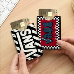 Fashion V-VANS PU Leather Cardholder Ultra Slim Credit ID Card Organizer Lightweight Business Card Holder