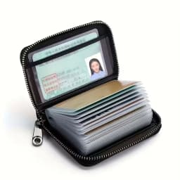 Unisex Ultra-Thin Minimalist Wallet – with Zipper Closure Design |   Ultra-Light and Portable, with Multiple Card Slots to Store Credit Cards, Cash, and Id Documents. |   Durable Synthetic Leather Material
