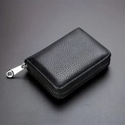 Unisex Ultra-Thin Minimalist Wallet – with Zipper Closure Design |   Ultra-Light and Portable, with Multiple Card Slots to Store Credit Cards, Cash, and Id Documents. |   Durable Synthetic Leather Material