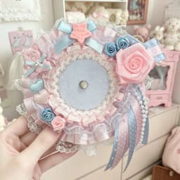 Itabag Decoration Heart Badge Holder Idol Photo Display Lace Bow Rose Card Holder Y2K Ita Bag Accessories Ita Bag Insert