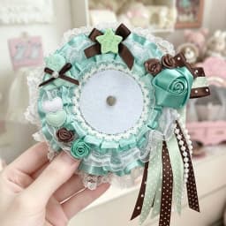 Itabag Decoration Heart Badge Holder Idol Photo Display Lace Bow Rose Card Holder Y2K Ita Bag Accessories Ita Bag Insert