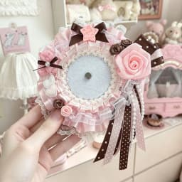 Itabag Decoration Heart Badge Holder Idol Photo Display Lace Bow Rose Card Holder Y2K Ita Bag Accessories Ita Bag Insert