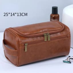 NEW Leather Toiletry Bag for Men Women Dopp Kit Mens Hanging Toiletry Bag Travel Bag for Traveling Large Cosmetic Bag for T