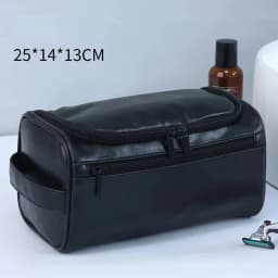 NEW Leather Toiletry Bag for Men Women Dopp Kit Mens Hanging Toiletry Bag Travel Bag for Traveling Large Cosmetic Bag for T