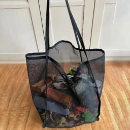 Large Mesh Beach Tote Bag Lightweight Breathable Shoulder Bag For Pool Travel Towels Toys Shopping