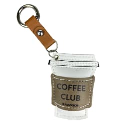 Chill Vibes Only: PU Leather Keychain Set for a Casual Lifestyle. Features Relaxing Charms like Coffee, Sports, Travel-Gifts