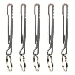 Stainless Steel EDC Tool Wallet - Multi-functional Keychain Carabiner Money Clip, Essential Outdoor Camping Accessories