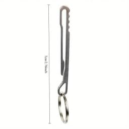 Stainless Steel EDC Tool Wallet - Multi-functional Keychain Carabiner Money Clip, Essential Outdoor Camping Accessories