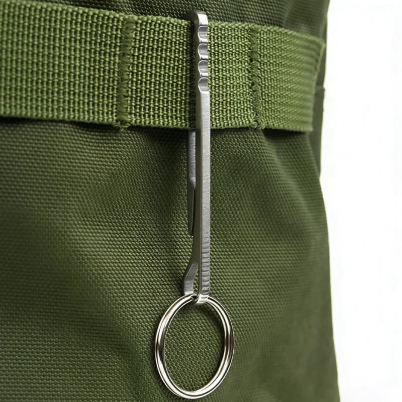 Stainless Steel EDC Tool Wallet - Multi-functional Keychain Carabiner Money Clip, Essential Outdoor Camping Accessories