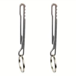 Stainless Steel EDC Tool Wallet - Multi-functional Keychain Carabiner Money Clip, Essential Outdoor Camping Accessories