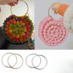 2pcs O-ring Bag Handle Metal Strap Replacement Handbag Luggage DIY Fashion Bag Hardware Accessories Purse Sewing Frame