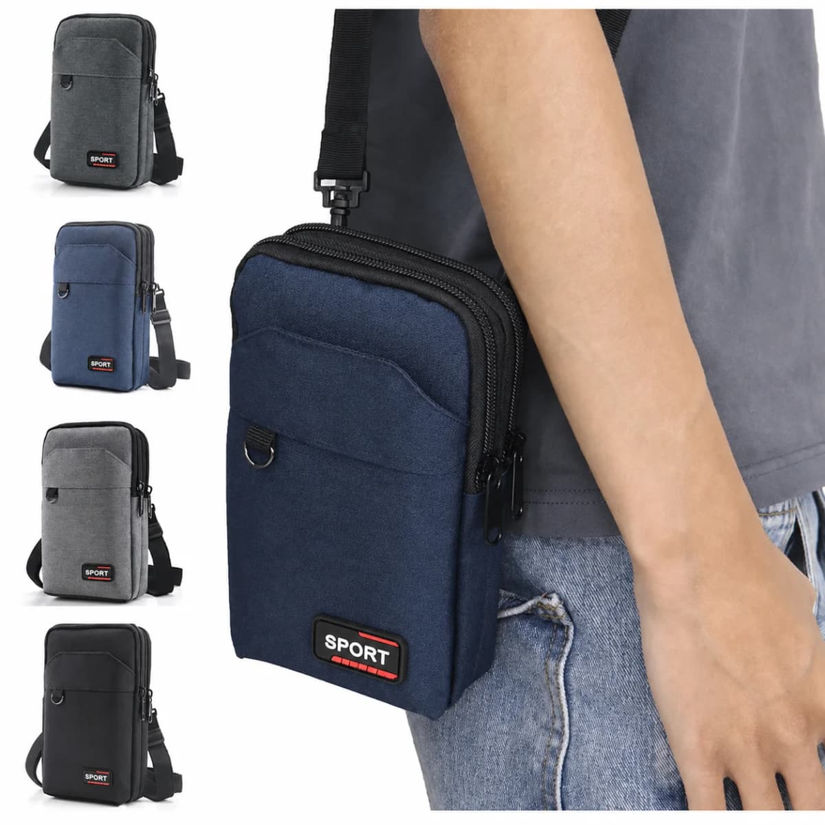 New Men's Waterproof Tactical Waist Pack - Military Style Crossbody Bag for Camping Hunting, with Mobile Phone Pouch