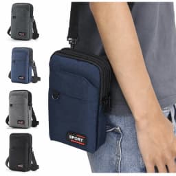 New Men's Waterproof Tactical Waist Pack - Military Style Crossbody Bag for Camping Hunting, with Mobile Phone Pouch