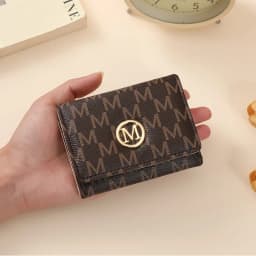 New Women's PU Print Short Wallet High-end Coin Purse Fashion Three Fold Multi Card Slots Multi-functional Female Small Wallet
