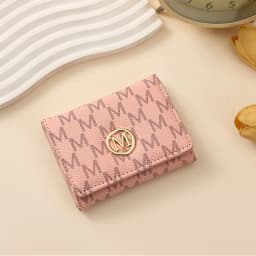 New Women's PU Print Short Wallet High-end Coin Purse Fashion Three Fold Multi Card Slots Multi-functional Female Small Wallet