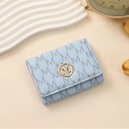 New Women's PU Print Short Wallet High-end Coin Purse Fashion Three Fold Multi Card Slots Multi-functional Female Small Wallet