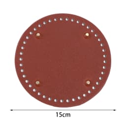 1pc/lot 12/15/18cm Round PU Leather Bag Bottom Hand-woven Bag Rivets Baseplate For DIY Handbag Cushion Pad Base Accessories