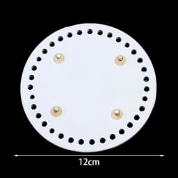 1pc/lot 12/15/18cm Round PU Leather Bag Bottom Hand-woven Bag Rivets Baseplate For DIY Handbag Cushion Pad Base Accessories