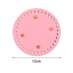 1pc/lot 12/15/18cm Round PU Leather Bag Bottom Hand-woven Bag Rivets Baseplate For DIY Handbag Cushion Pad Base Accessories