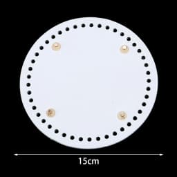 1pc/lot 12/15/18cm Round PU Leather Bag Bottom Hand-woven Bag Rivets Baseplate For DIY Handbag Cushion Pad Base Accessories