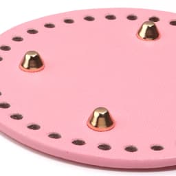 1pc/lot 12/15/18cm Round PU Leather Bag Bottom Hand-woven Bag Rivets Baseplate For DIY Handbag Cushion Pad Base Accessories