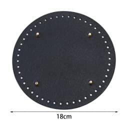 1pc/lot 12/15/18cm Round PU Leather Bag Bottom Hand-woven Bag Rivets Baseplate For DIY Handbag Cushion Pad Base Accessories