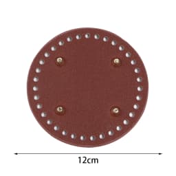 1pc/lot 12/15/18cm Round PU Leather Bag Bottom Hand-woven Bag Rivets Baseplate For DIY Handbag Cushion Pad Base Accessories