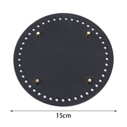 1pc/lot 12/15/18cm Round PU Leather Bag Bottom Hand-woven Bag Rivets Baseplate For DIY Handbag Cushion Pad Base Accessories