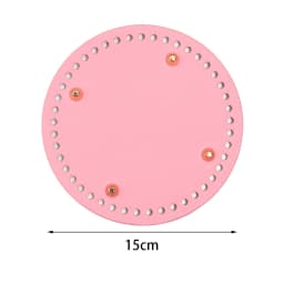 1pc/lot 12/15/18cm Round PU Leather Bag Bottom Hand-woven Bag Rivets Baseplate For DIY Handbag Cushion Pad Base Accessories