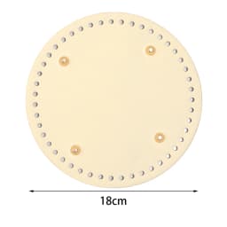 1pc/lot 12/15/18cm Round PU Leather Bag Bottom Hand-woven Bag Rivets Baseplate For DIY Handbag Cushion Pad Base Accessories