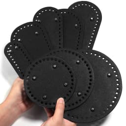 1pc/lot 12/15/18cm Round PU Leather Bag Bottom Hand-woven Bag Rivets Baseplate For DIY Handbag Cushion Pad Base Accessories