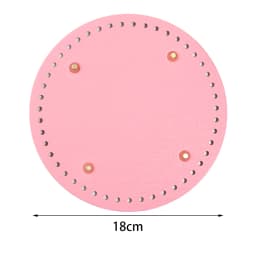 1pc/lot 12/15/18cm Round PU Leather Bag Bottom Hand-woven Bag Rivets Baseplate For DIY Handbag Cushion Pad Base Accessories