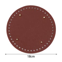 1pc/lot 12/15/18cm Round PU Leather Bag Bottom Hand-woven Bag Rivets Baseplate For DIY Handbag Cushion Pad Base Accessories