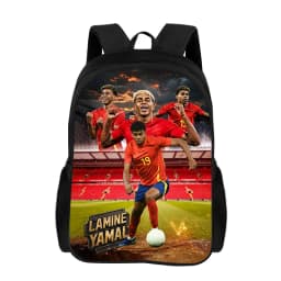 Backpack L-Lamin Yamal for Child Light Weight Child Knapsack Rucksack Best Gift Football Star School Large Capacity Backpack