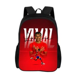 Backpack L-Lamin Yamal for Child Light Weight Child Knapsack Rucksack Best Gift Football Star School Large Capacity Backpack