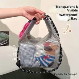 Waterproof Swim Bag with Dry Wet Separation Large Capacity Beach Gym Travel Tote Bag Portable Toiletry Makeup Organizer