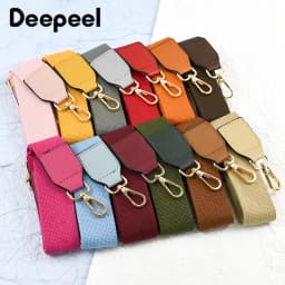 1Pc Deepeel 3.8cm Canvas Cotton Bags Strap 80-130cm Adjust Webbing Handbag Crossbody Replacement Shoulder Straps Bag Accessories