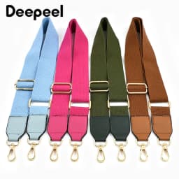 1Pc Deepeel 3.8cm Canvas Cotton Bags Strap 80-130cm Adjust Webbing Handbag Crossbody Replacement Shoulder Straps Bag Accessories