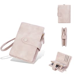 Baellerry Women Short Wallets Top Quality Card Holder Snap Button Zipper Femal Coin Compact Simple Card Clips For Girls