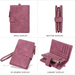 Baellerry Women Short Wallets Top Quality Card Holder Snap Button Zipper Femal Coin Compact Simple Card Clips For Girls
