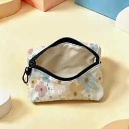 Blak G-Guess-s Logo Lightweight Oxford Fabric Coin Purse Carabiner Hook Design Mini Card Key Organizer Bag