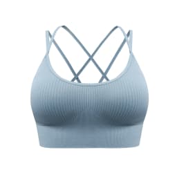 Strappy Tank Yoga Sports Vest With Chest Pad Ribbed High Elastic Women Sports Yoga Bras