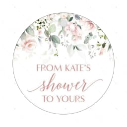 Custom Wedding Baptism Stickers Personalized Waterproof Round Gift Tags Bridal Shower Gift Thank You Stickers