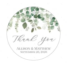 Custom Wedding Baptism Stickers Personalized Waterproof Round Gift Tags Bridal Shower Gift Thank You Stickers