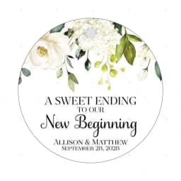 Custom Wedding Baptism Stickers Personalized Waterproof Round Gift Tags Bridal Shower Gift Thank You Stickers