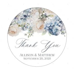 Custom Wedding Baptism Stickers Personalized Waterproof Round Gift Tags Bridal Shower Gift Thank You Stickers