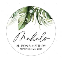 Custom Wedding Baptism Stickers Personalized Waterproof Round Gift Tags Bridal Shower Gift Thank You Stickers