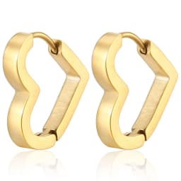 2PCS New Gold Color Square Hoop Earrings Women Men Stainless Steel Huggie Minimalist Punk Unisex Rock Earrings Piercing Jewelry