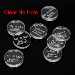 50pcs Personalized Name Shower Baby Baptism Tag Engraved Acrylic Round Circle Wedding Table Party Decoration Custome Gift Favors